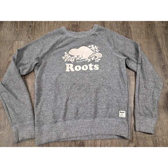 Roots Tops - Roots Canada Gray Pullover Sweatshirt Dolman Long Sleeves Crewneck Medium